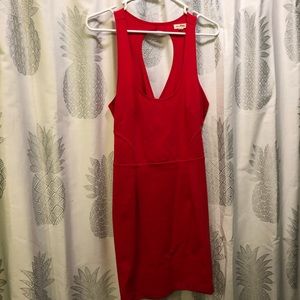 Urban Outfitters Red Cut-Out Dress